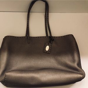 Fendi Selleria Metallic Leather Tote Bag